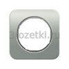 [10112174] Рамка 1 постовая металл, вставка чёрная (алюминий) <Berker-R.1.>
