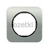 [10112184] Рамка 1 постовая металл, вставка белая (алюминий) <Berker-R.1.>
