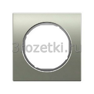 3rozetki.ru - Berker - R.3. - [10112214] Рамка 1 постовая металл, вставка белая (нержавеющая сталь).