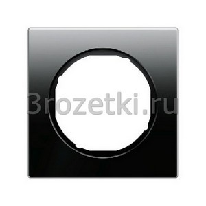 3rozetki.ru - Berker - R.3. - [10112216] Рамка 1 постовая стекло (чёрный глянец).