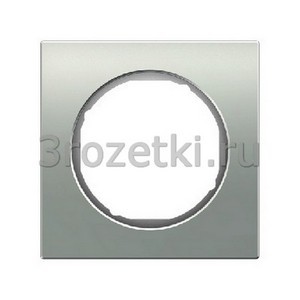 3rozetki.ru - Berker - R.3. - [10112274] Рамка 1 постовая металл, вставка белая (алюминий).