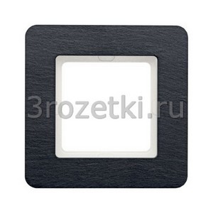 3rozetki.ru - Berker - Q.7. - [10116030] Рамка 1 постовая сланец натуральный (антрацитовый бархат).