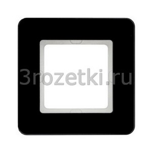 3rozetki.ru - Berker - Q.7. - [10116076] Рамка 1 постовая стекло, вставка чёрная (чёрный глянец).