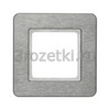 [10116083] Рамкa 1 постовая металл (нержавеющая сталь) <Berker-Q.7.>