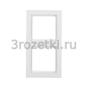 3rozetki.ru - Berker - Q.3. - [10126099] Рамка 2 постовая пластик, вертикальная/горизонтальная (белый бархат).