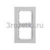 [10126919] Рамка 2 постовая пластик, вертикальная/горизонтальная вставка белая (белый матовый) <Berker-B.7.>