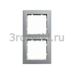 3rozetki.ru - Berker - S.1. - [10128989] Рамка 2 постовая пластик, вертикальная/горизонтальная (белый глянец).