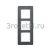 [10136020] Рамка 3 постовая бетон текстурированный, вертикальная/горизонтальная (серый) <Berker-Q.7.>