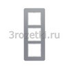 [10136074] Рамкa 3 постовая металл, вертикальная/горизонтальная (алюминиевый бархат) <Berker-Q.7.>