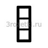 [10136076] Рамка 3 постовая стекло, вертикальная/горизонтальная вставка чёрная (чёрный глянец) <Berker-Q.7.>