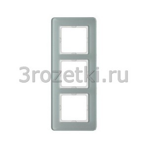 3rozetki.ru - Berker - Q.7. - [10136079] Рамка 3 постовая стекло, вертикальная/горизонтальная (белый глянец).