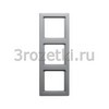 [10136084] Рамка 3 постовая пластик, вертикальная/горизонтальная (алюминиевый бархат) <Berker-Q.1.>