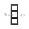 [10136086] Рамка 3 постовая пластик, вертикальная/горизонтальная (антрацитовый бархат) <Berker-Q.1.>