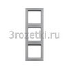 [10136094] Рамка 3 постовая пластик, вертикальная/горизонтальная (алюминиевый бархат) <Berker-Q.3.>
