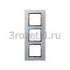 [10136414] Рамка 3 постовая стекло, вертикальная/горизонтальная вставка алюминиевая (алюминий) <Berker-B.7.>