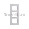 [10136919] Рамка 3 постовая пластик, вертикальная/горизонтальная вставка белая (белый матовый) <Berker-B.7.>