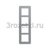 [10146074] Рамкa 4 постовая металл, вертикальная/горизонтальная (алюминиевый бархат) <Berker-Q.7.>