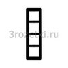 [10146076] Рамка 4 постовая стекло, вертикальная/горизонтальная вставка чёрная (чёрный глянец) <Berker-Q.7.>