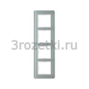 3rozetki.ru - Berker - Q.7. - [10146079] Рамка 4 постовая стекло, вертикальная/горизонтальная (белый глянец).