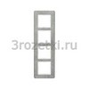 [10146083] Рамкa 4 постовая металл, вертикальная (нержавеющая сталь) <Berker-Q.7.>