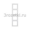 [10146099] Рамка 4 постовая пластик, вертикальная/горизонтальная (белый бархат) <Berker-Q.3.>