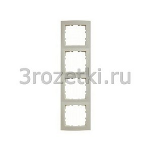 3rozetki.ru - Berker - S.1. - [10148982] Рамка 4 постовая вертикальная/горизонтальная (слоновая кость).