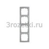 [10148989] Рамка 4 постовая пластик, вертикальная/горизонтальная (белый глянец) <Berker-S.1.>