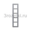 [10156074] Рамкa 5 постовая металл, вертикальная/горизонтальная (алюминиевый бархат) <Berker-Q.7.>