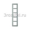 [10156079] Рамка 4 постовая стекло, вертикальная/горизонтальная (белый глянец) <Berker-Q.7.>