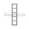 [10156083] Рамкa 5 постовая металл, вертикальная (нержавеющая сталь) <Berker-Q.7.>