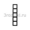 [10156086] Рамка 5 постовая пластик, вертикальная/горизонтальная (антрацитовый бархат) <Berker-Q.1.>