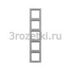 [10156094] Рамка 5 постовая пластик, вертикальная/горизонтальная (алюминиевый бархат) <Berker-Q.3.>