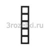 [10156096] Рамка 5 постовая пластик, вертикальная/горизонтальная (антрацит бархат) <Berker-Q.3.>