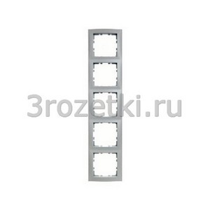 3rozetki.ru - Berker - S.1. - [10158989] Рамка 5 постовая пластик, вертикальная/горизонтальная (белый глянец).
