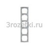 [10158989] Рамка 5 постовая пластик, вертикальная/горизонтальная (белый глянец) <Berker-S.1.>