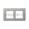 [10226083] Рамкa 2 постовая металл, горизонтальная (нержавеющая сталь) <Berker-Q.7.>