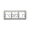 [10236083] Рамкa 3 постовая металл, горизонтальная (нержавеющая сталь) <Berker-Q.7.>