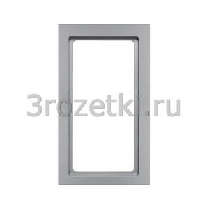 3rozetki.ru - Berker - Q.3. - [13096094] Рамка 1 постовая пластик, с большим вырезом  (алюминиевый бархат).