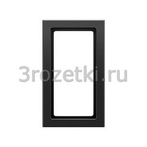 3rozetki.ru - Berker - Q.3. - [13096096] Рамка 1 постовая пластик, с большим вырезом  (антрацит бархат).
