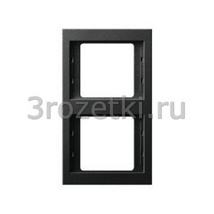 3rozetki.ru - Berker - K.1. - [13237006] Рамка 2 постовая пластик, вертикальная (антрацит).