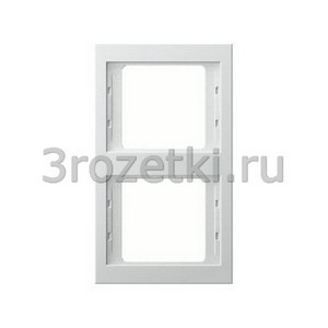 3rozetki.ru - Berker - K.1. - [13237009] Рамка 2 постовая пластик, вертикальная (белый глянец).