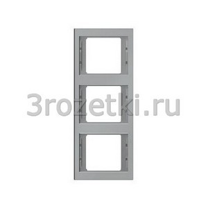 3rozetki.ru - Berker - K.5. - [13337004] Рамкa 3 постовая металл, вертикальная (нержавеющая сталь).