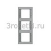 [13337004] Рамкa 3 постовая металл, вертикальная (нержавеющая сталь) <Berker-K.5.>