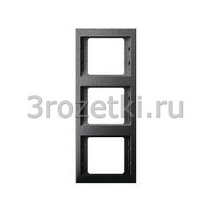 3rozetki.ru - Berker - K.1. - [13337006] Рамка 3 постовая пластик, вертикальная (антрацит).