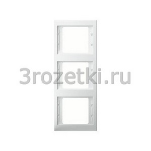 3rozetki.ru - Berker - K.1. - [13337009] Рамка 3 постовая пластик, вертикальная (белый глянец).