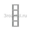 [13437004] Рамкa 4 постовая металл, вертикальная (нержавеющая сталь) <Berker-K.5.>