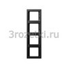 [13437006] Рамка 4 постовая пластик, вертикальная (антрацит) <Berker-K.1.>