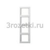 [13437009] Рамка 4 постовая пластик, вертикальная (белый глянец) <Berker-K.1.>