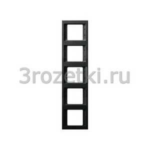 3rozetki.ru - Berker - K.1. - [13537006] Рамка 5 постовая пластик, вертикальная (антрацит).