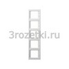 [13537009] Рамка 5 постовая пластик, вертикальная (белый глянец) <Berker-K.1.>